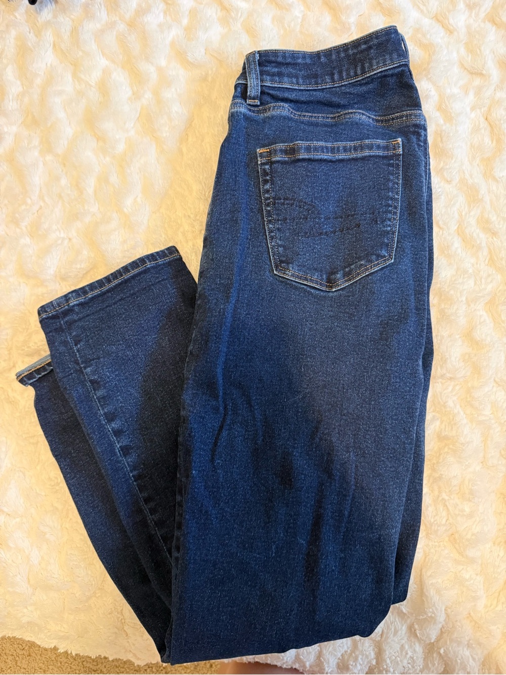 American Eagle Outfitters Dark Blue Straight-Leg Jeans